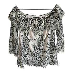 White House Black Market Lace Off The Shoulder Blouse
